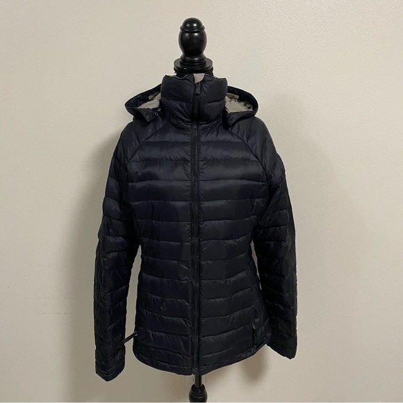 Burton AK Jacket Women’s Medium Black Baker Insulator Hooded Down Jacket Puffer - Picture 1 of 17